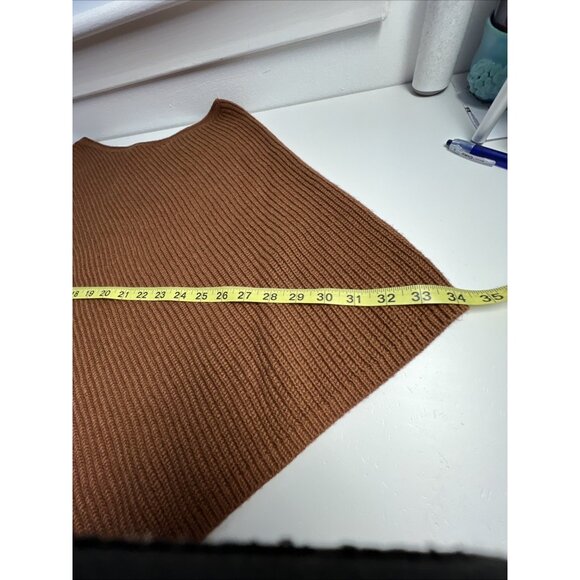 J Jill Poncho Kimono Womens Asymmetrical Knit Brown One Size - Picture 5 of 6